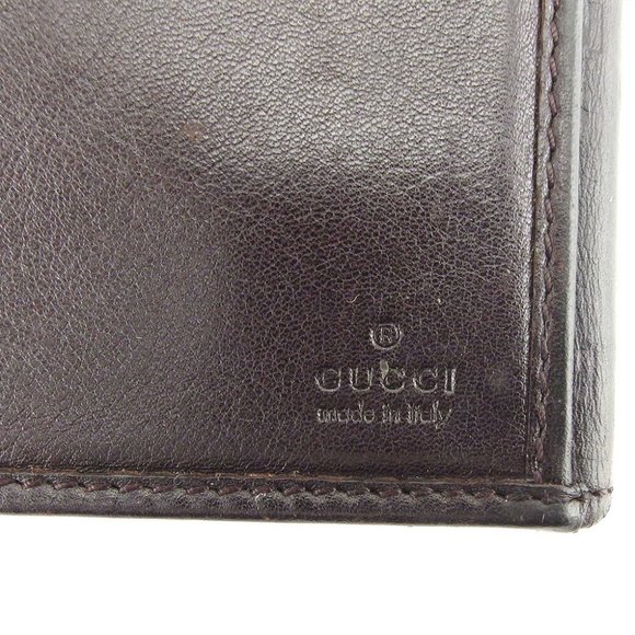 Gucci Long Wallet Gucci Shima Leather Auth USED T8915 - Picture 3 of 5